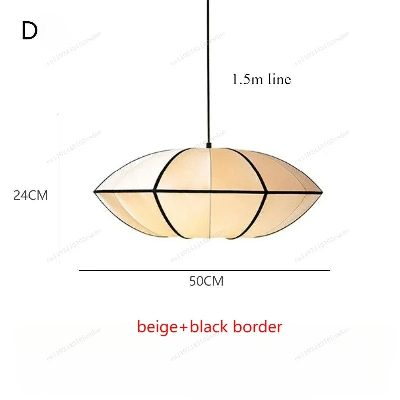 Wabi-Sabi Fabric Pendant Chandelier