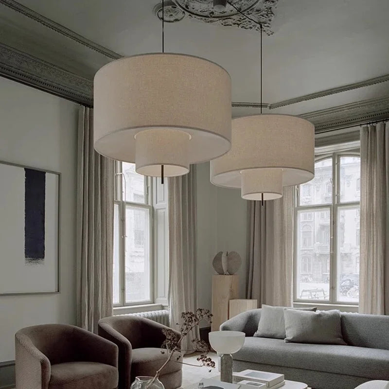 Wabi-Sabi Fabric Pendant Chandelier
