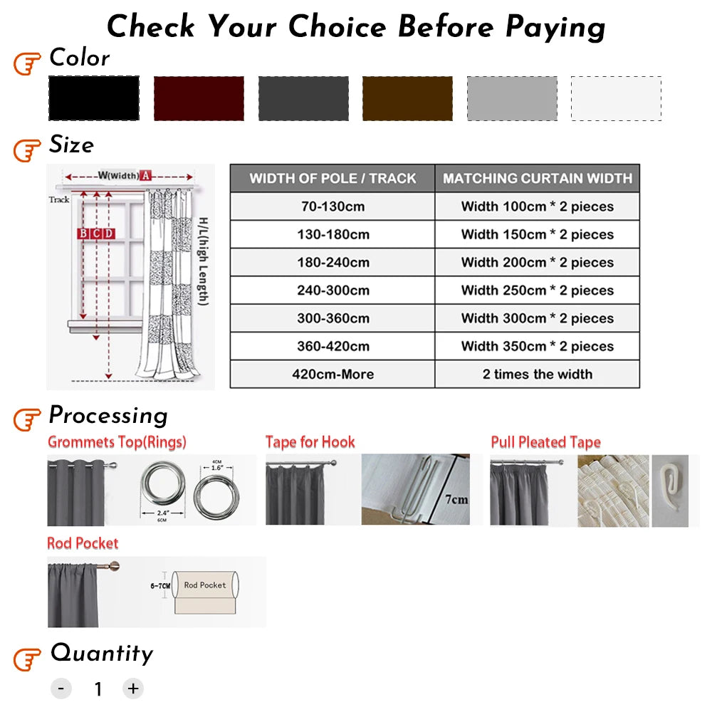 Modern Linen-Blend Blackout Curtains