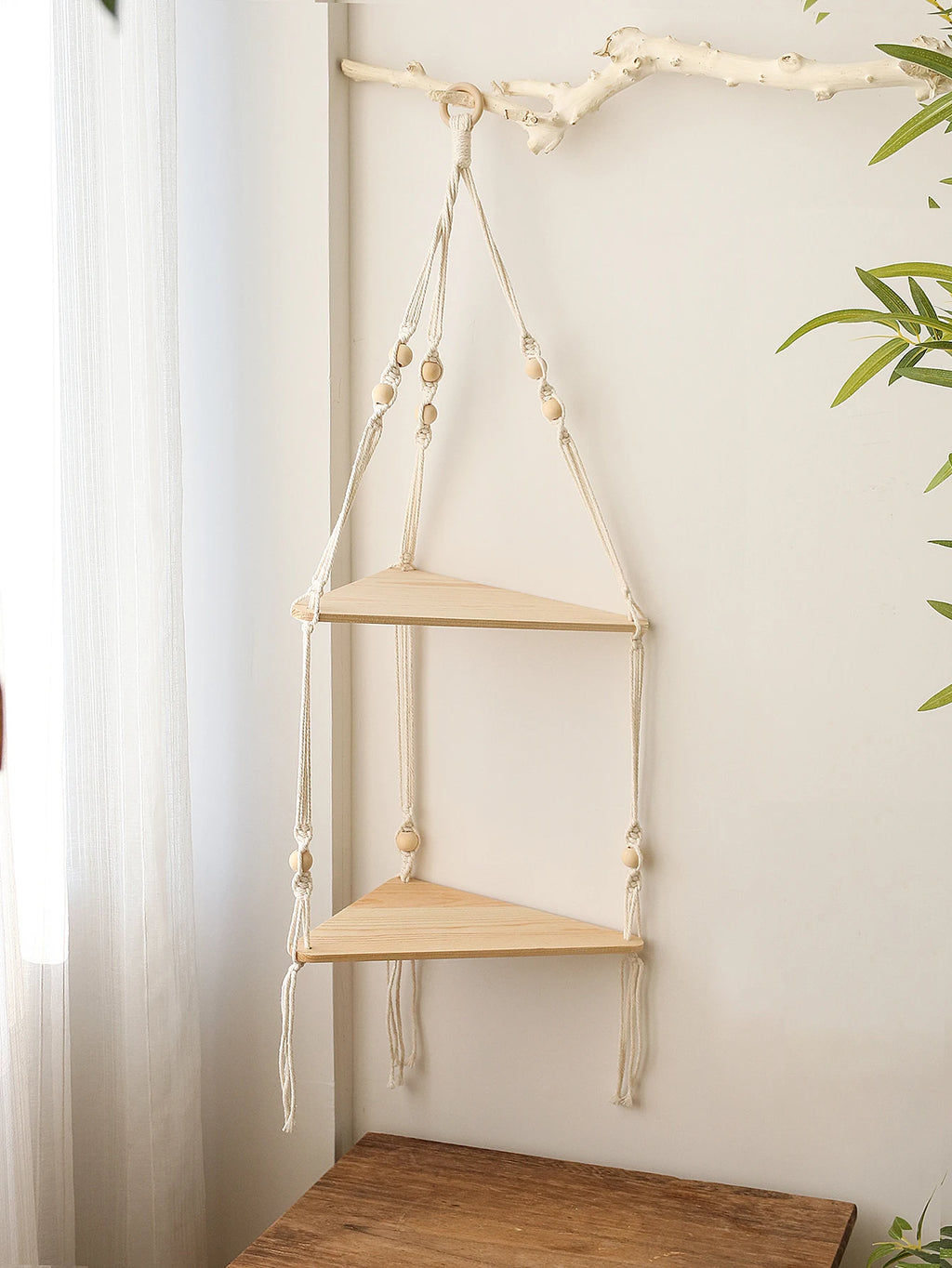 Floating Corner Wall Shelf