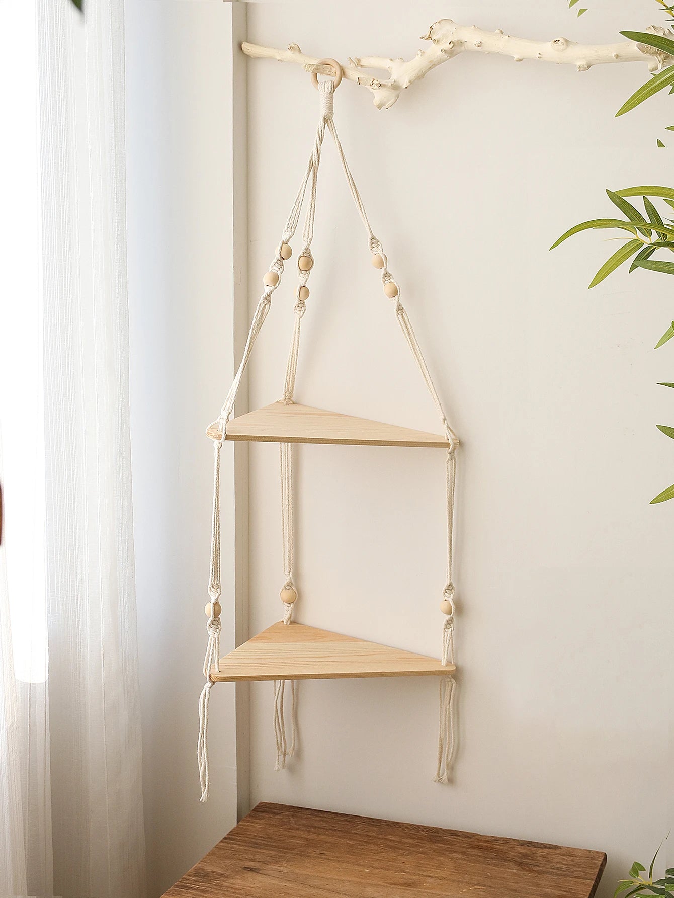 Floating Corner Wall Shelf
