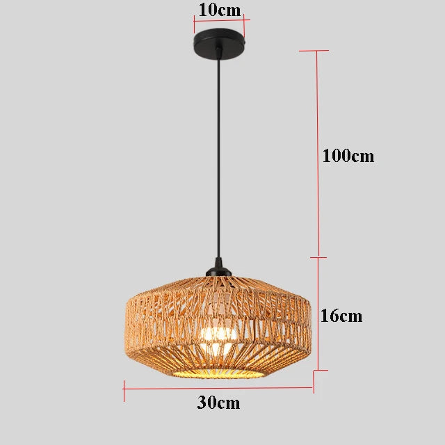 Modern Rattan Pendant Chandelier