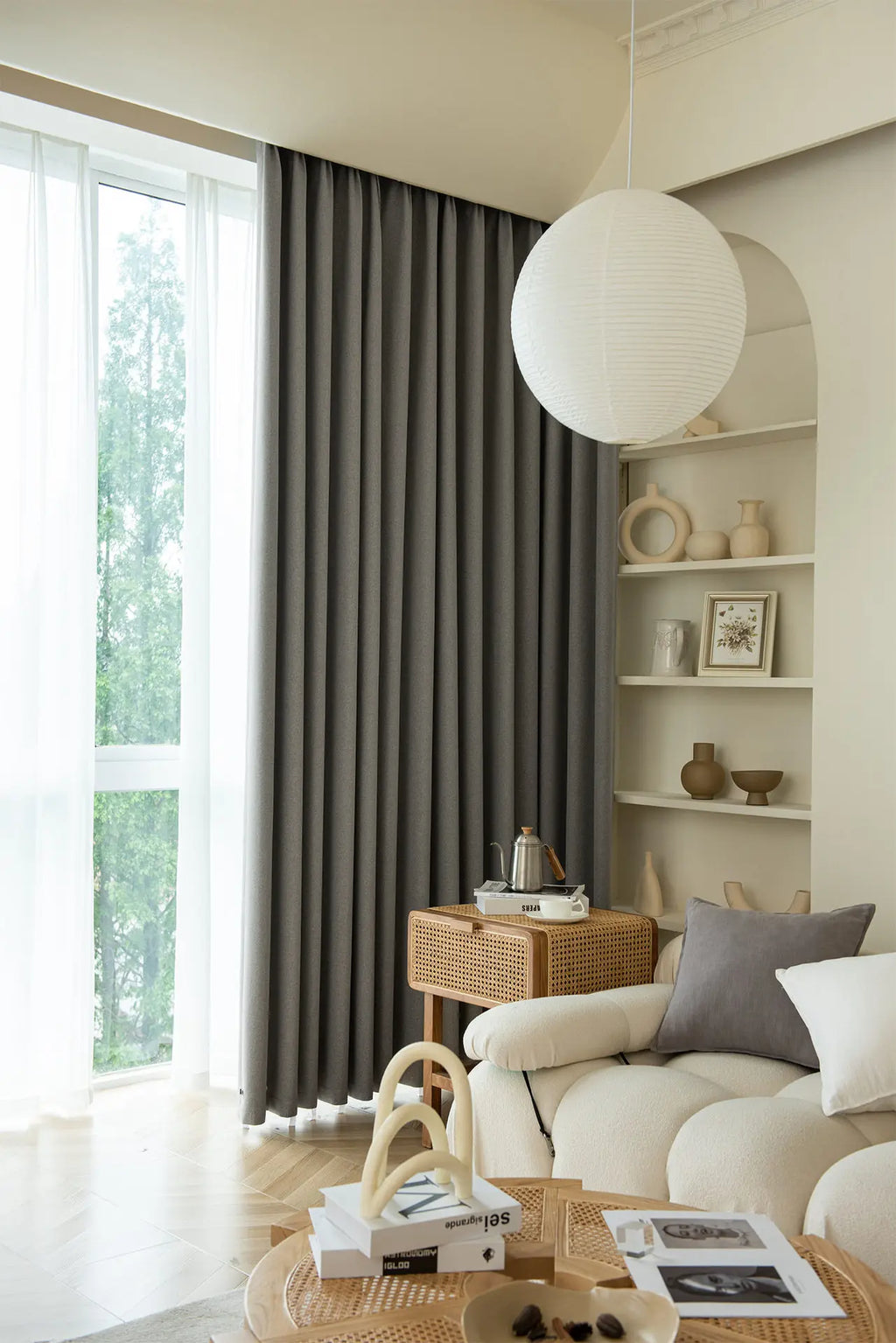 Modern Cotton-Linen Blackout Curtains