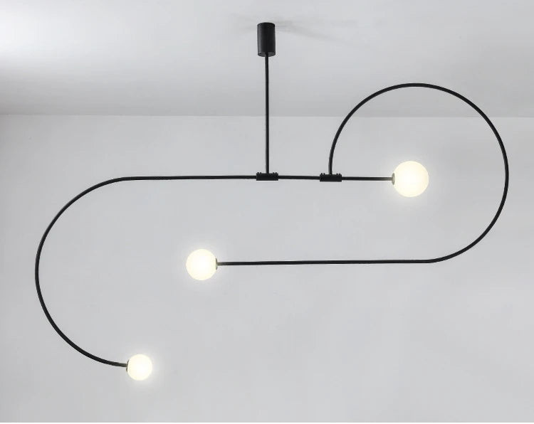 Nordic Glass Arc Pendant Lamp