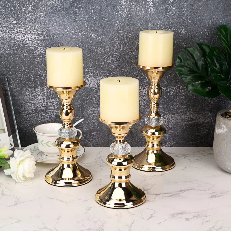 Crystal Pillar Candle Holder