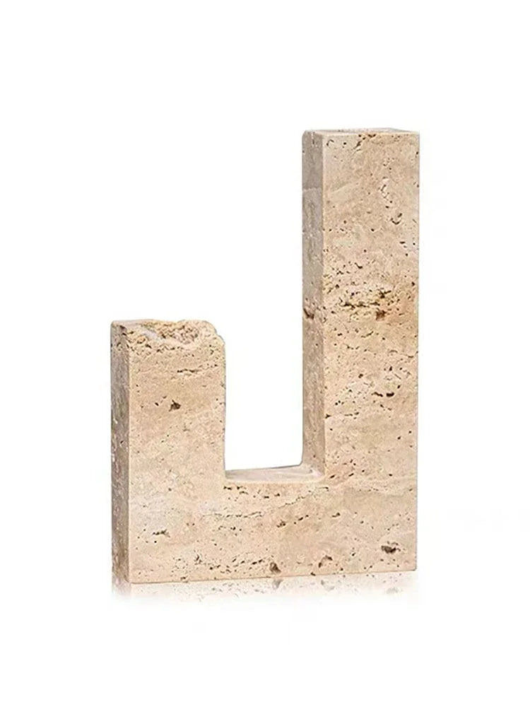 Minimalist Travertine Candle Holder