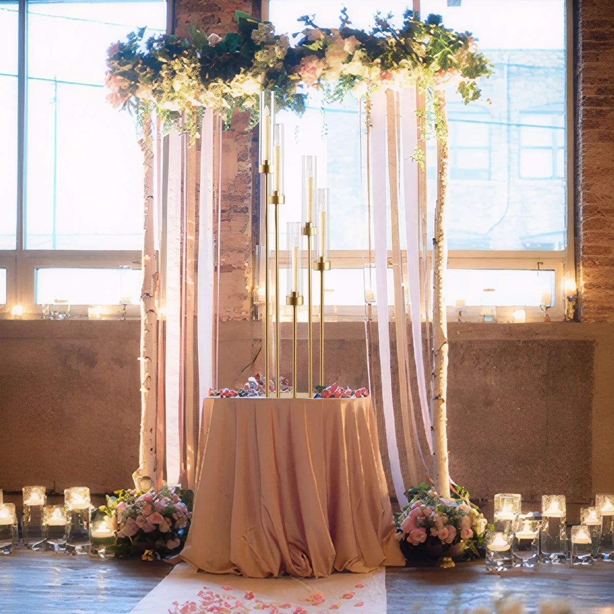 Gold Floor Candelabra