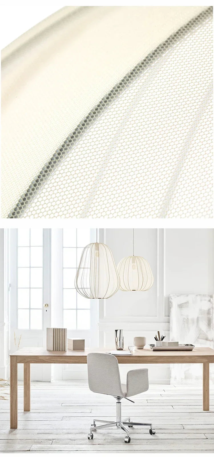 Wabi-Sabi Fabric Pendant Lamp