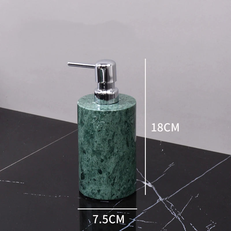 Indian Green Marble Bath Set