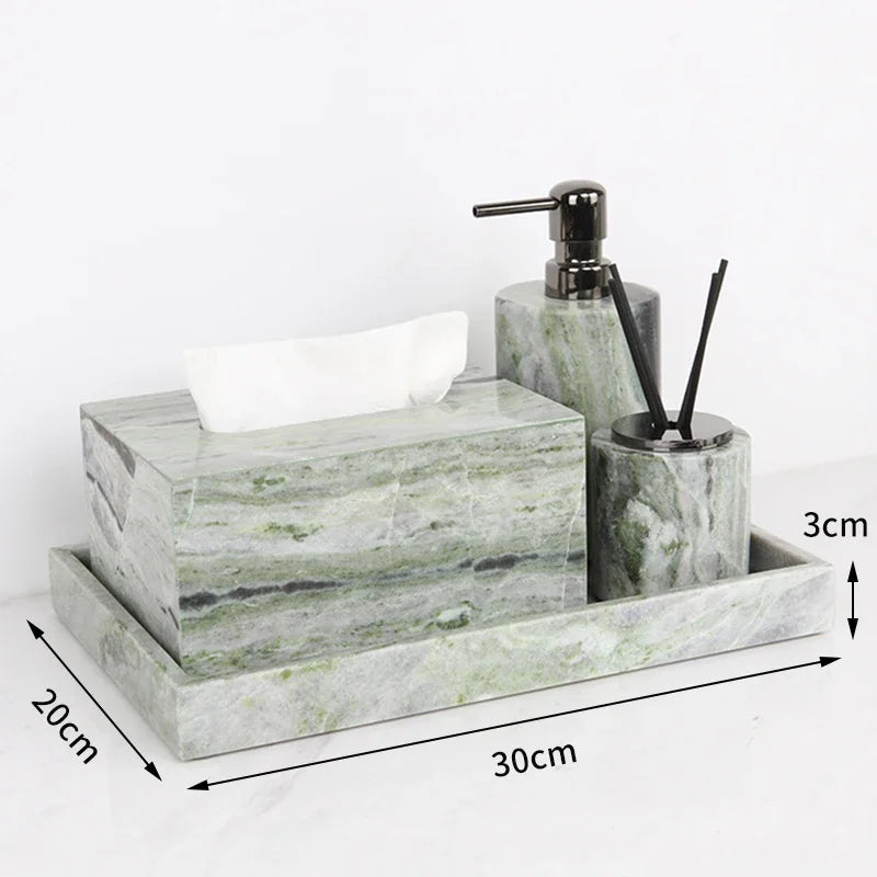 Emerald Green Marble Set