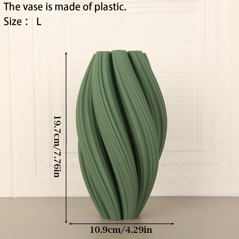 Wave-Texture Morandi Vase