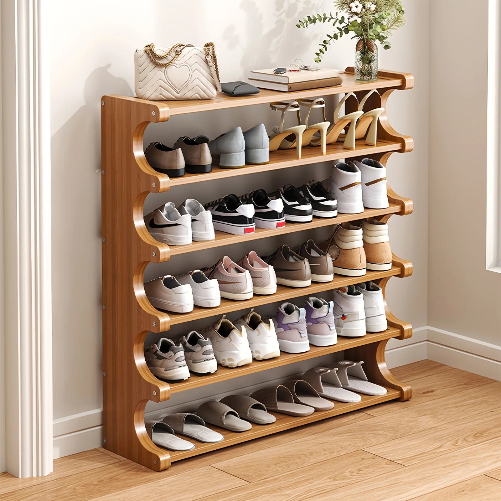 Bamboo Shoe Rack