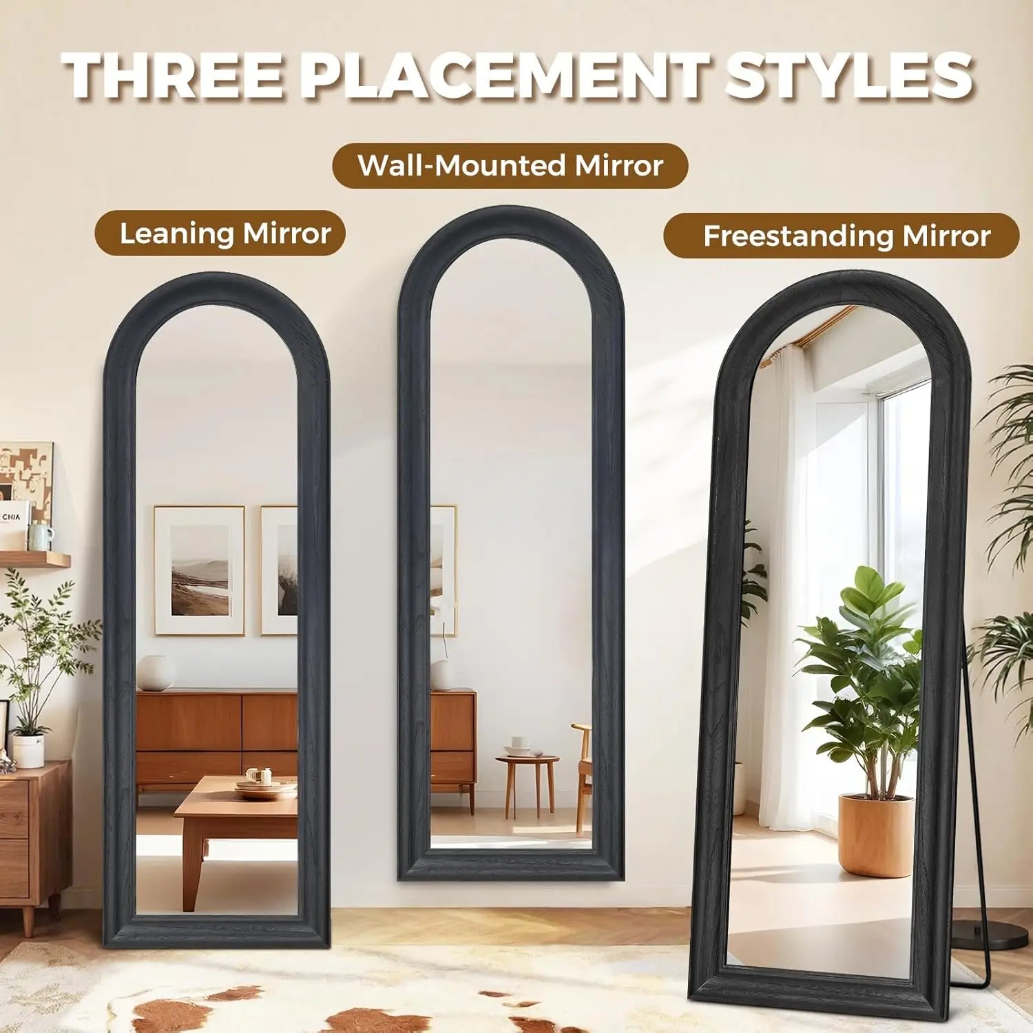Arched Full-Length Wall Mirror