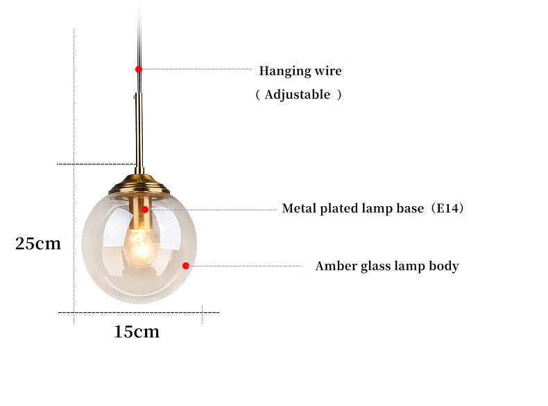 Modern Metal & Glass Chandelier