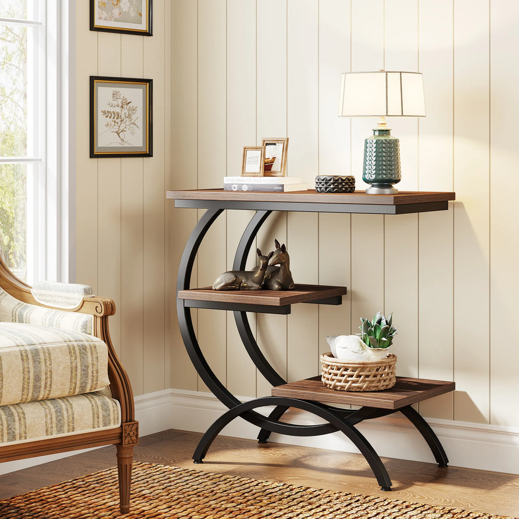 C-Shaped Sofa Side Table