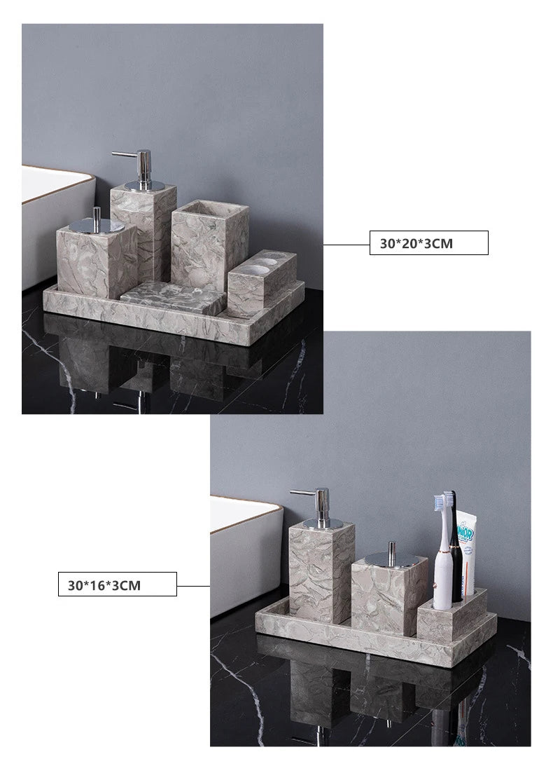 Elegant Marble Bathroom Set