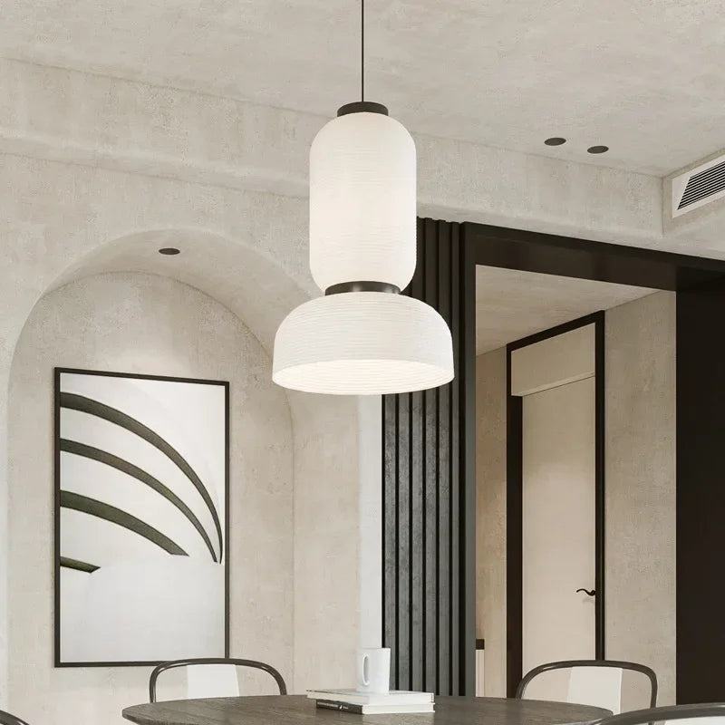 Wabi-Sabi Paper Arc Pendant Lamp