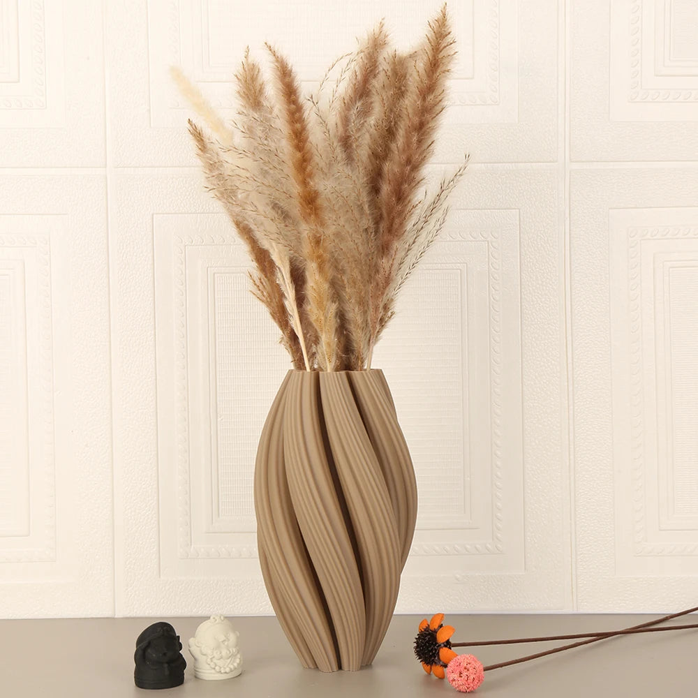 Wave-Texture Morandi Vase