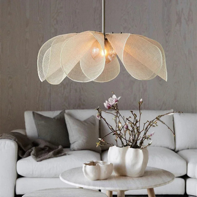 Wabi-Sabi Hemp Rope Arc Pendant Lamp