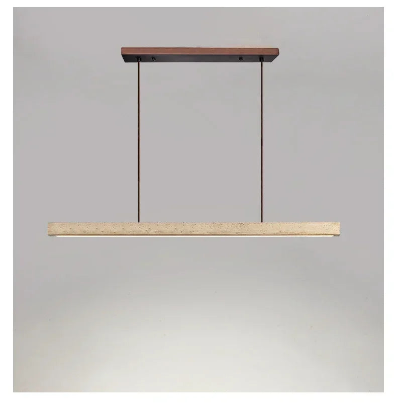 Wabi-Sabi Stone Linear Pendant Light