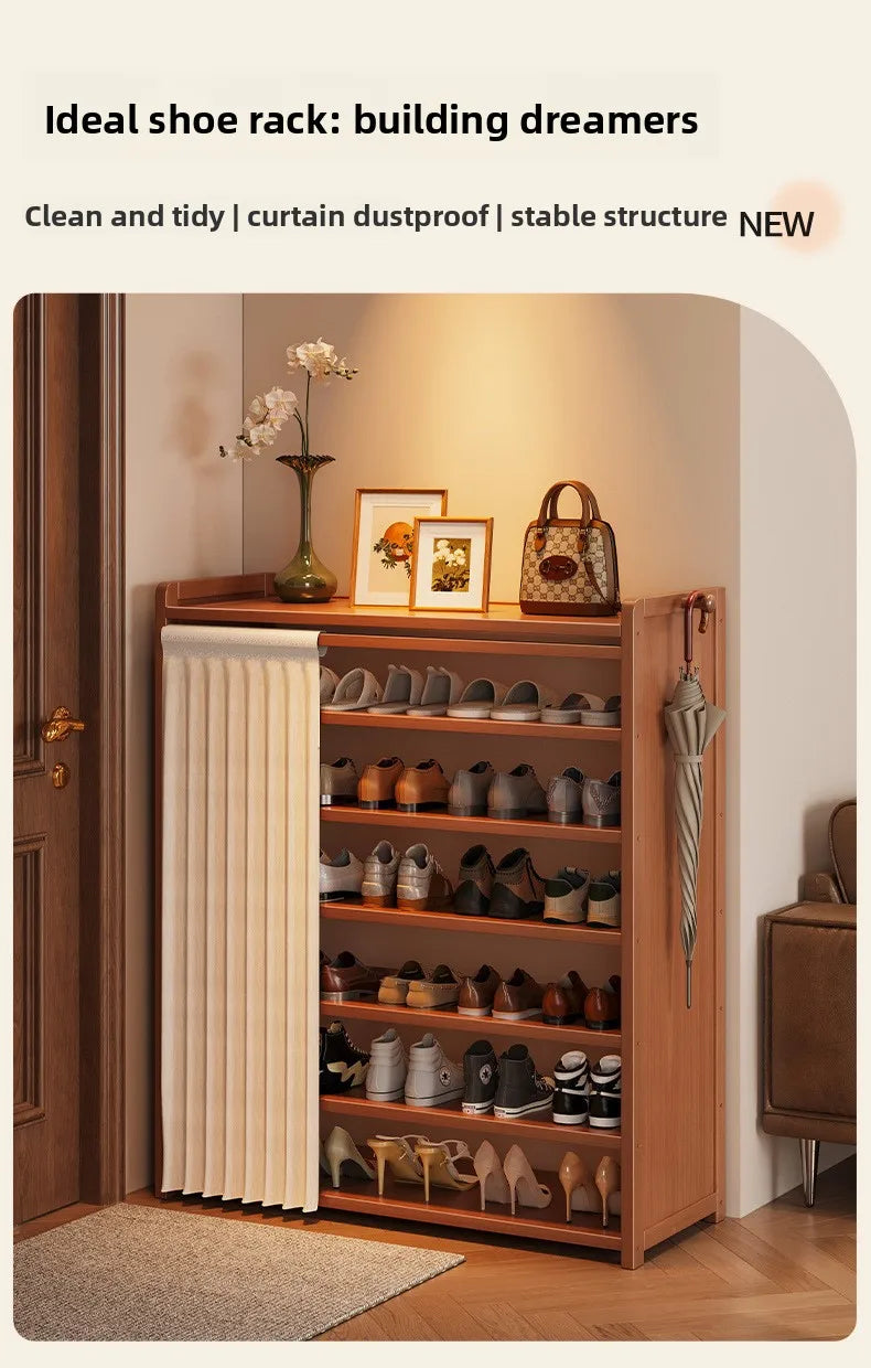 Bamboo Shoe Storage Cabinet