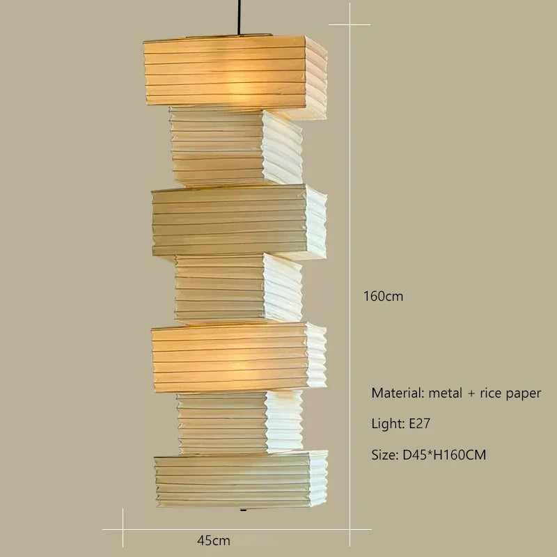 Wabi-Sabi Paper Pendant Chandelier