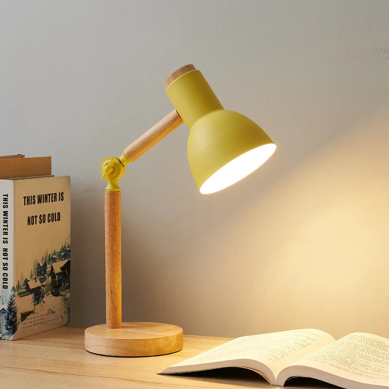Nordic Wood Bedside Lamp