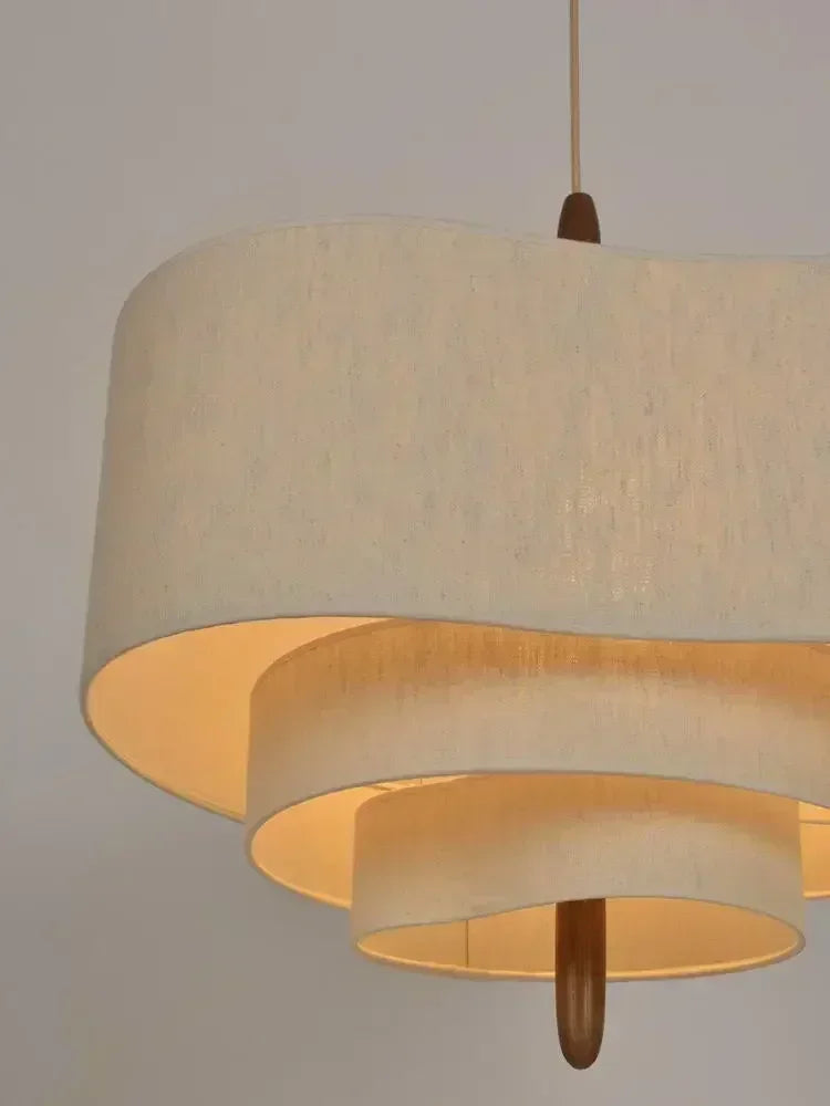 Wabi-Sabi Fabric Arc Pendant Lamp