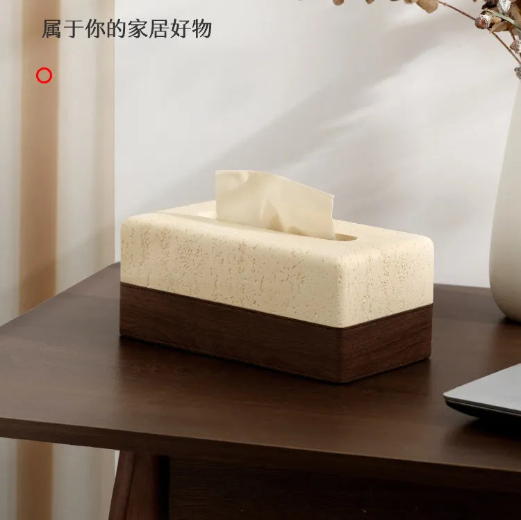 Thickened Travertine Tissue Box