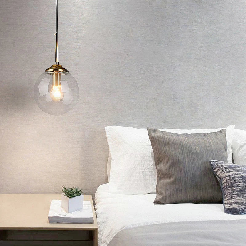 Modern Metal & Glass Chandelier