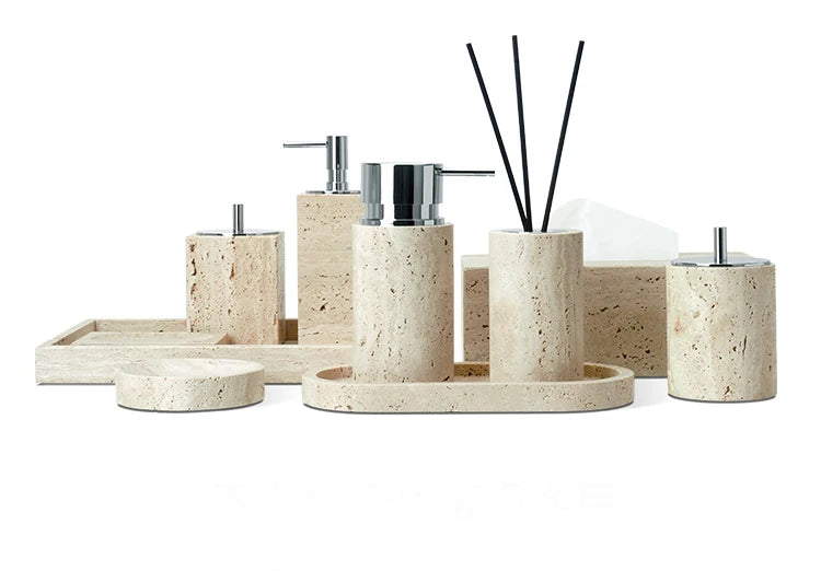 Travertine Bathroom Set