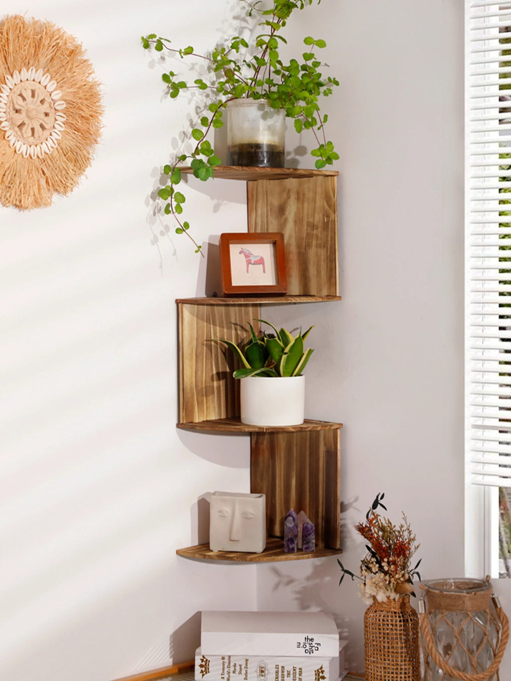 Floating Corner Wall Shelf