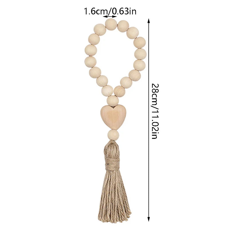 Boho Natural Wood Bead Garland