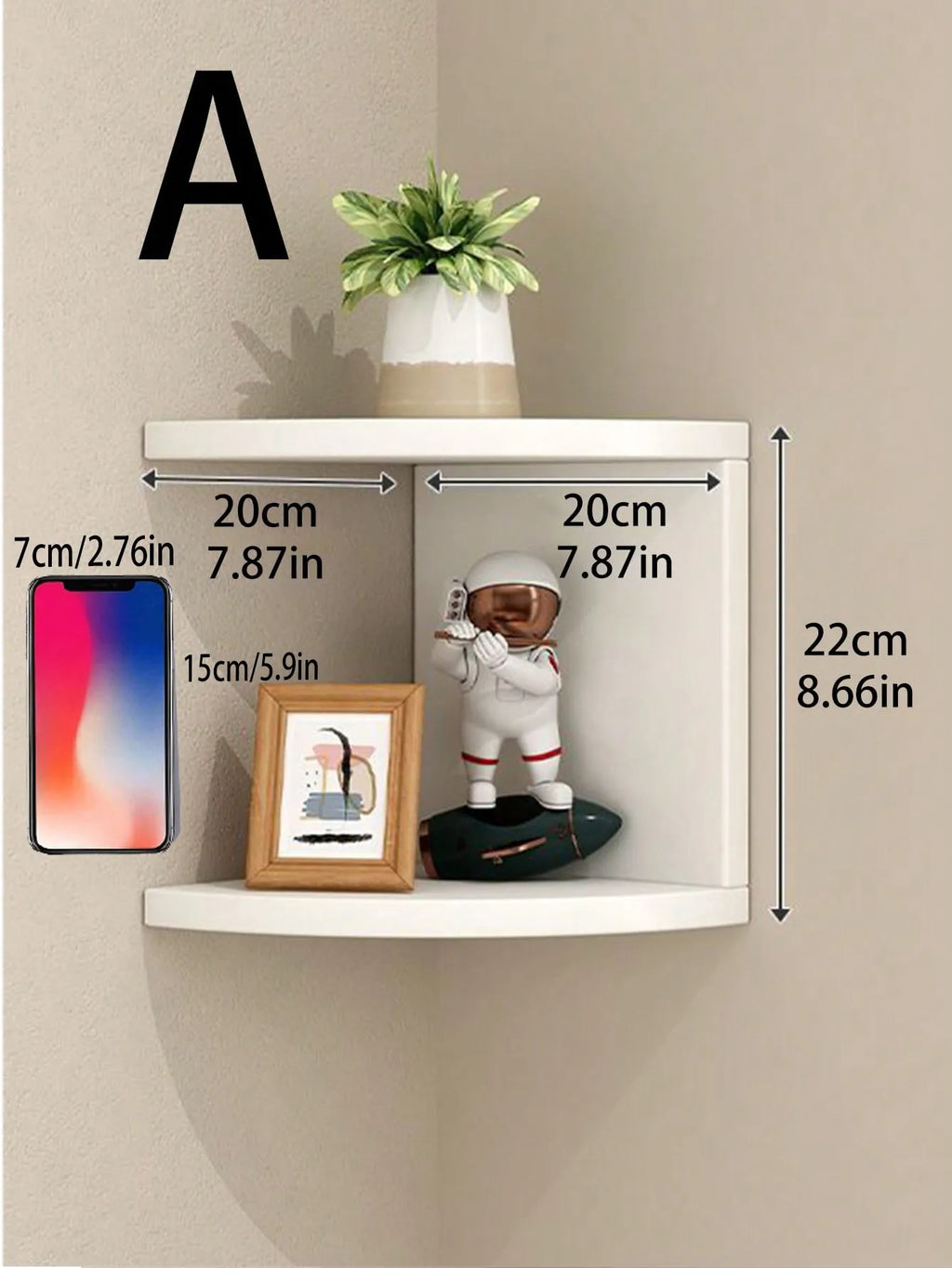 Floating Corner Wall Shelf