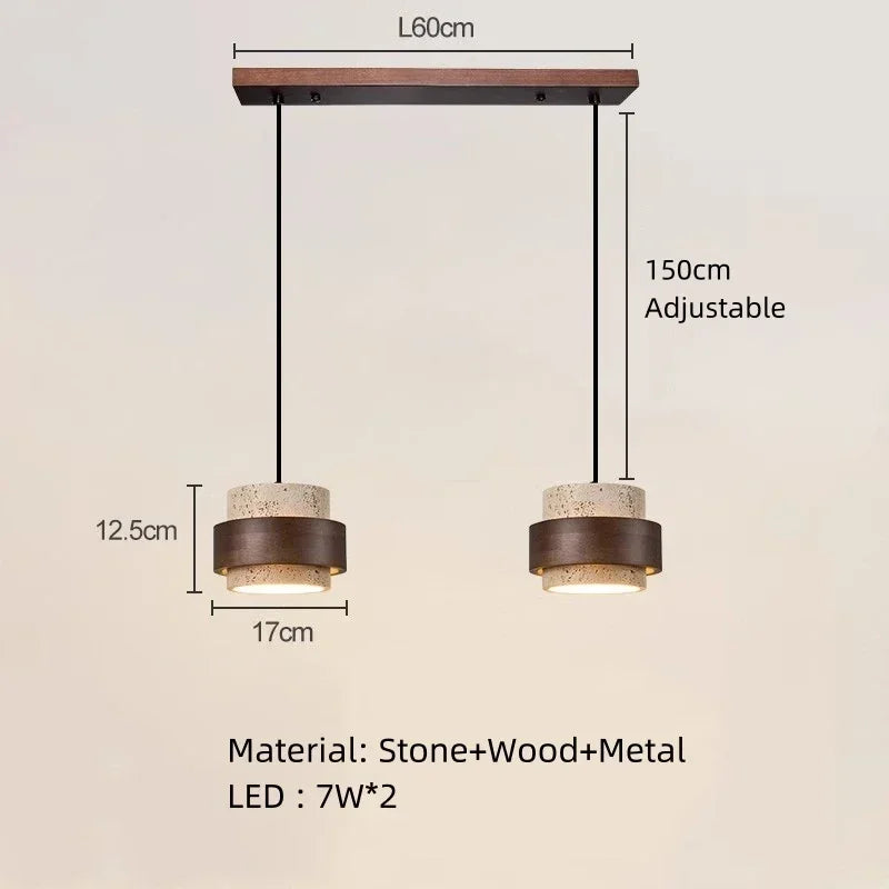Wabi-Sabi Stone Pendant Lamp