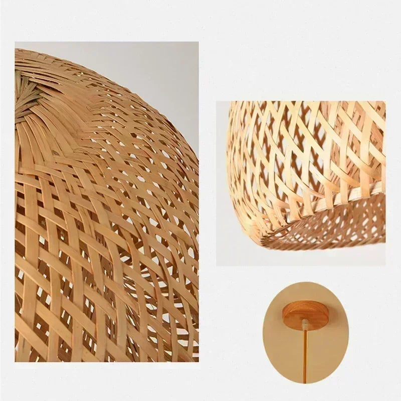 Retro Rattan Pendant Chandelier