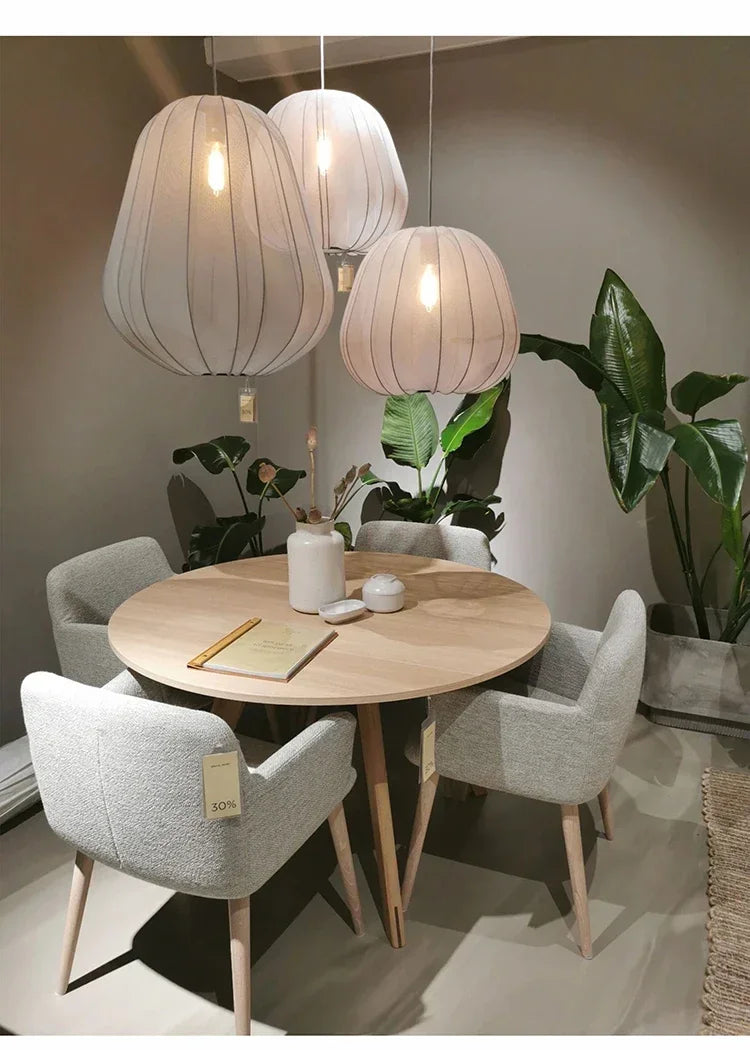 Wabi-Sabi Fabric Pendant Lamp