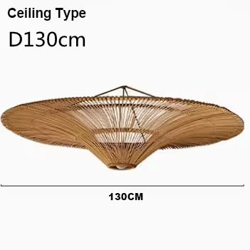 Wabi-Sabi Rattan Pendant Chandelier