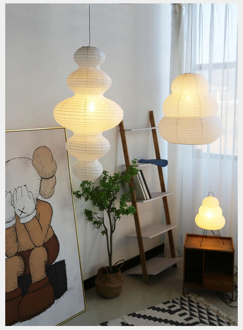 Wabi-Sabi Paper Pendant Chandelier