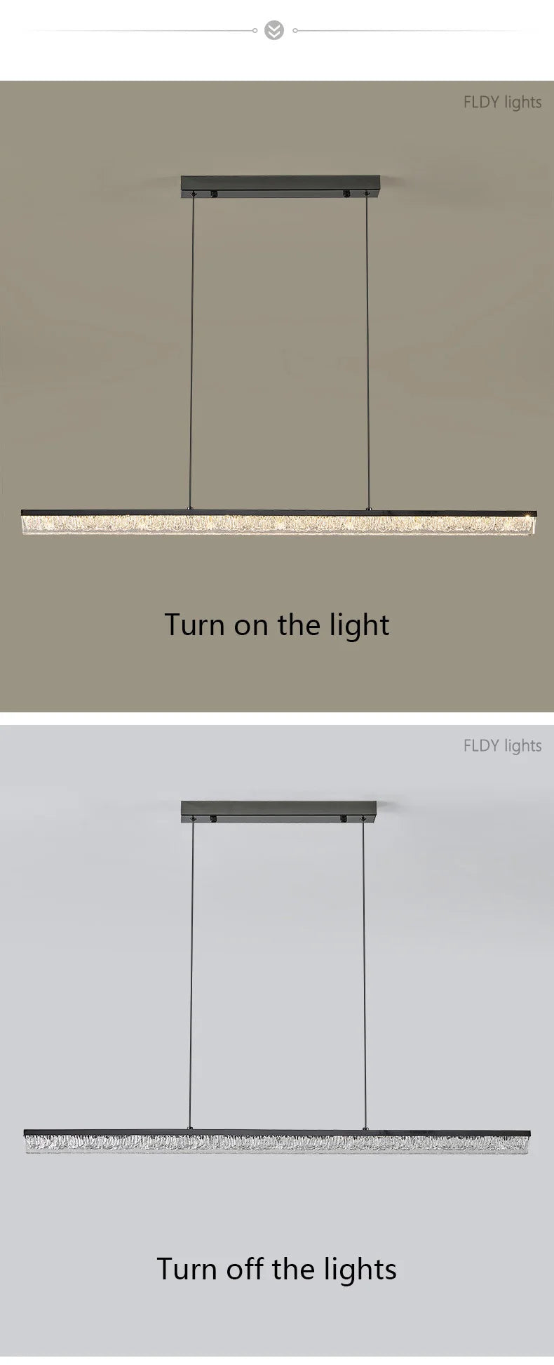 Nordic Glass Linear Pendant Light