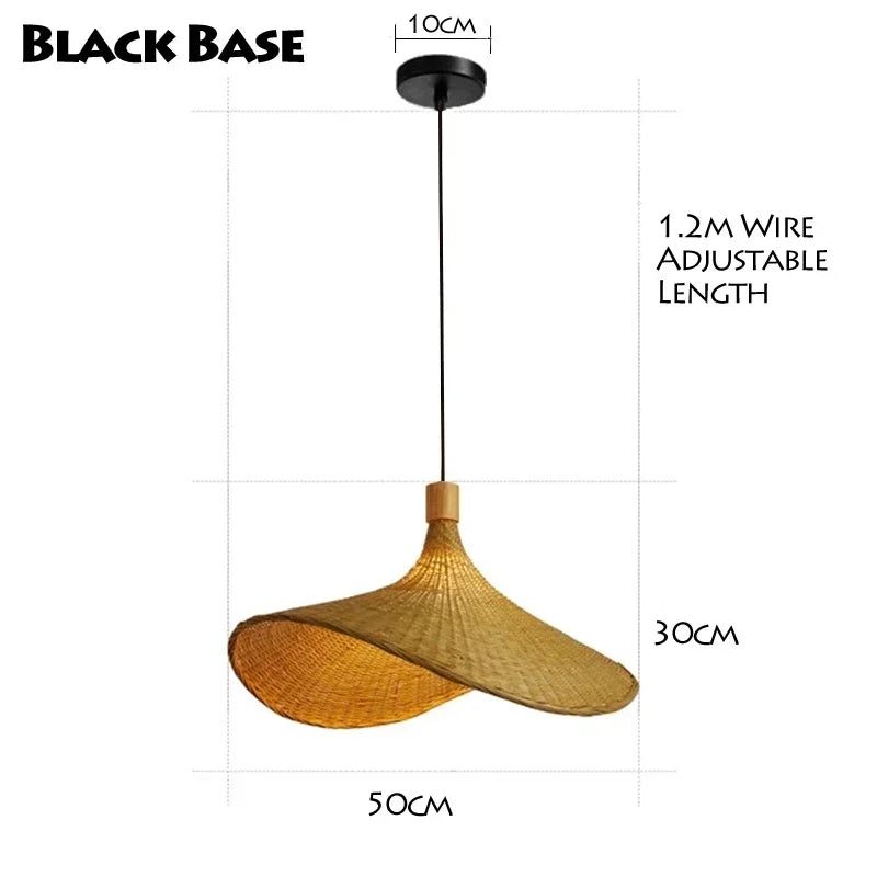 Retro Rattan Pendant Chandelier