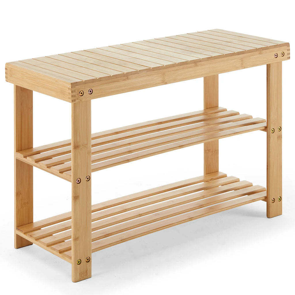 Bamboo Shoe Storage Bench