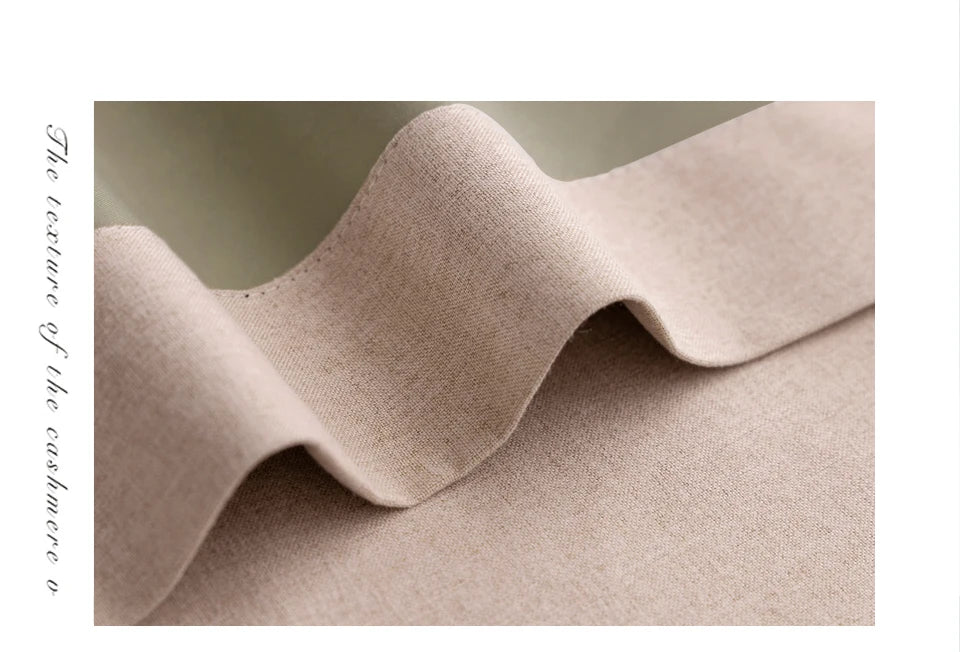 Modern Linen-Blend Blackout Curtains