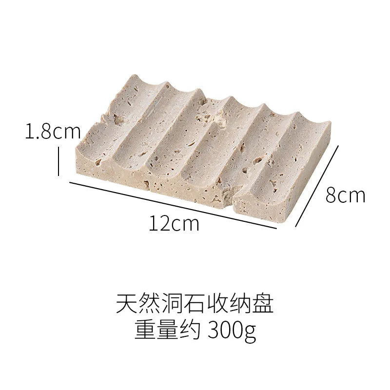 Nordic Travertine Bath Set