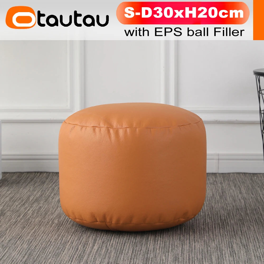 Round Storage Pouf
