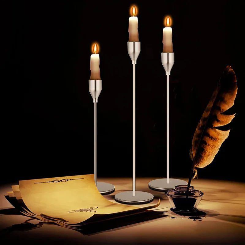 Metal Taper Candle Holder Set