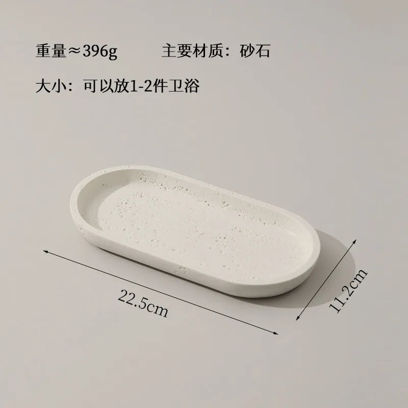 Travertine Stone Vanity Tray