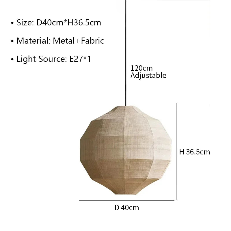 Wabi-Sabi Fabric Pendant Lamp