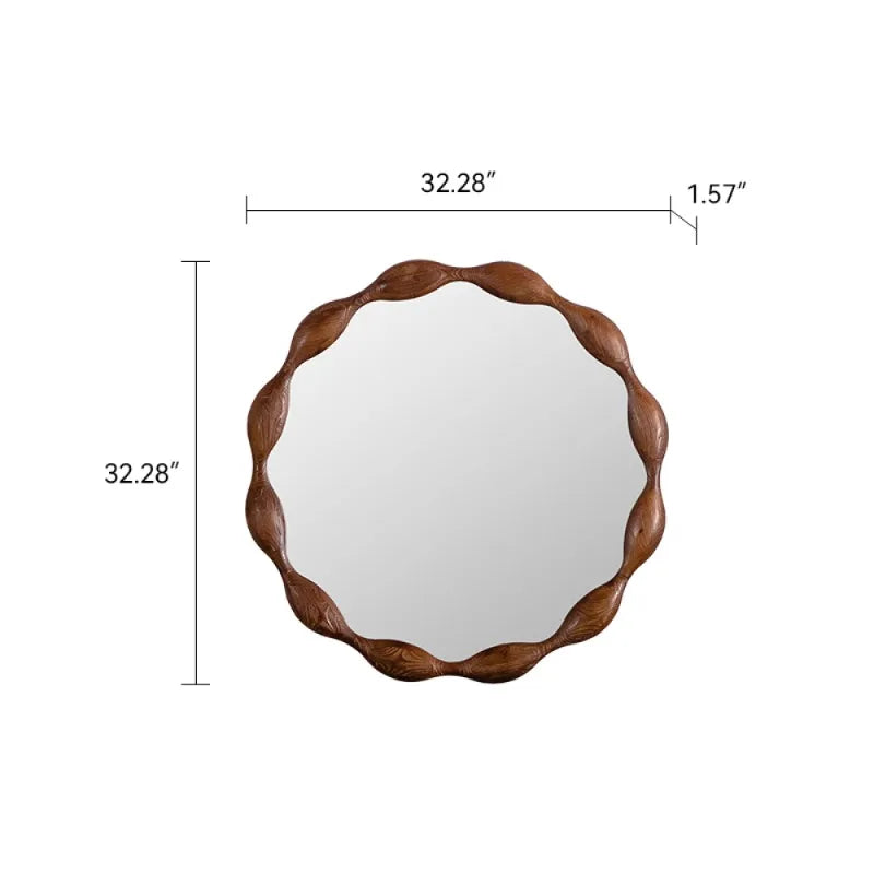 Rustic Asymmetrical Natural Wall Mirror