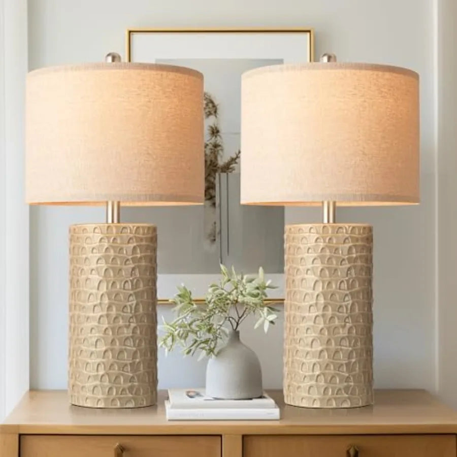 Ceramic Table Lamp, Set of 2